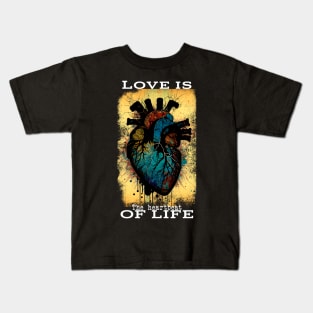 Valentine's Day Human Heart Graphic T-Shirt: Perfect Gift for Lover - Show Your Love and Emotion with Our Heart Design Tee Kids T-Shirt